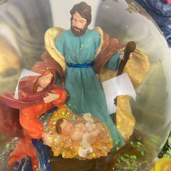 Christopher Radko Nativity Snow Globe Limited Edition Vintage 90s Christmas Ange - Picture 10 of 16